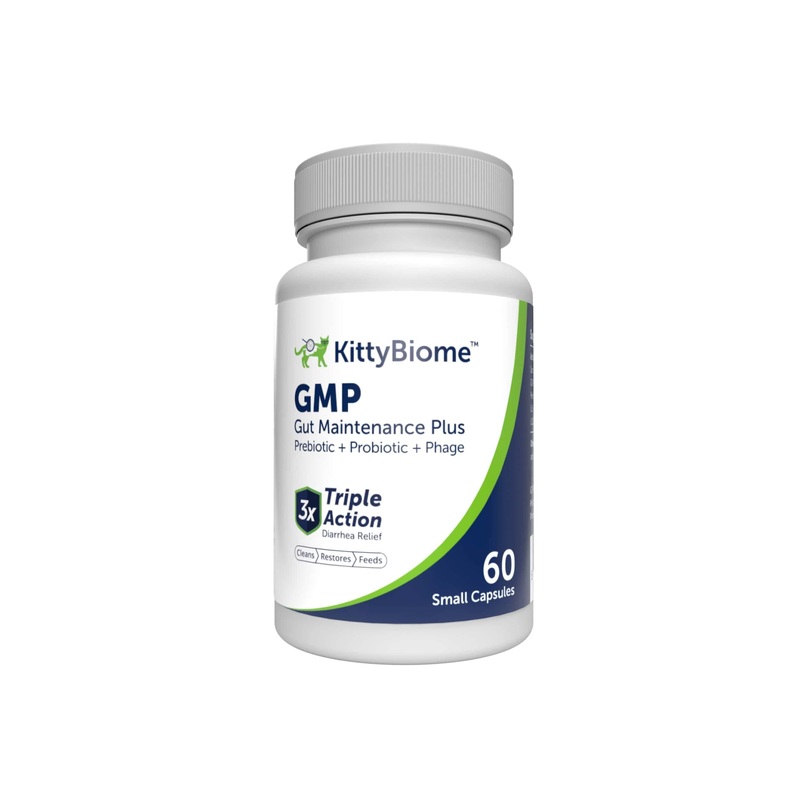 KittyBiome GMP Gut Maintenance Plus Diarrhea Relief for Cats – Triple Action Formula Designed to Reduce Diarrhea Caused by Antibiotics, C. Difficile, or E. Coli