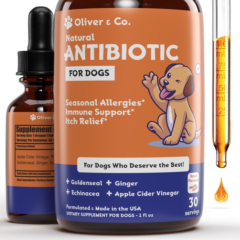 Natural Antibiotics for Dogs – Dog Antibiotics – Dog Itch Relief – Yeast Infection Treatment for Dogs – Dog Antibiotic – Dog Ear Infection Treatment – Pet Antibiotics – Antibiotic for Dogs – 1 oz
