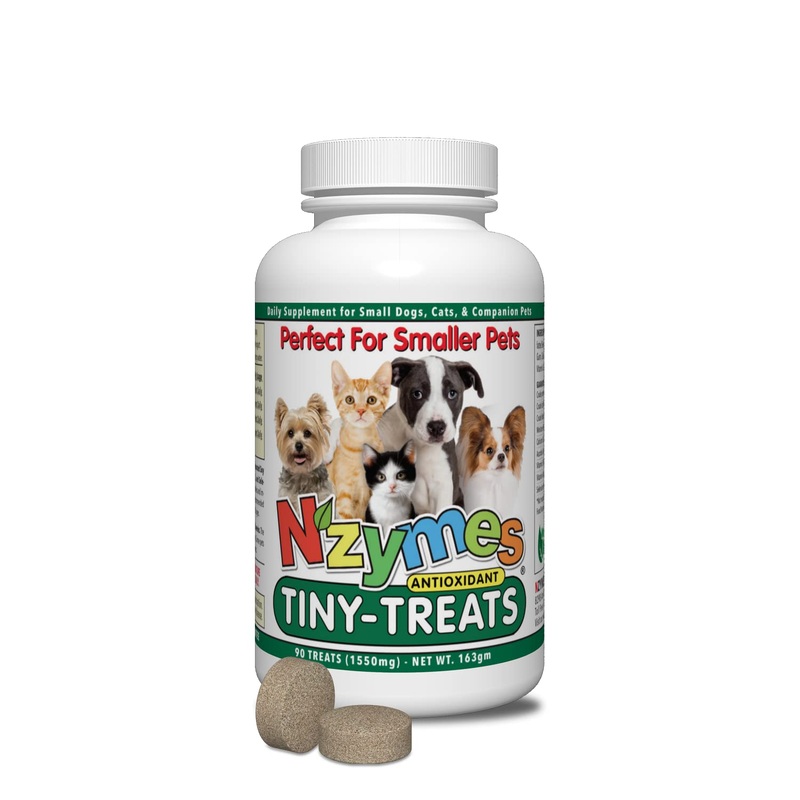 Nzymes Antioxidant Tiny-Treats for Smaller Dogs Joints, Hips, Paralysis, Skin, Coat, Hair Loss, Aging, Digestion, Neurological, Seizures – Made in The USA 1 pack