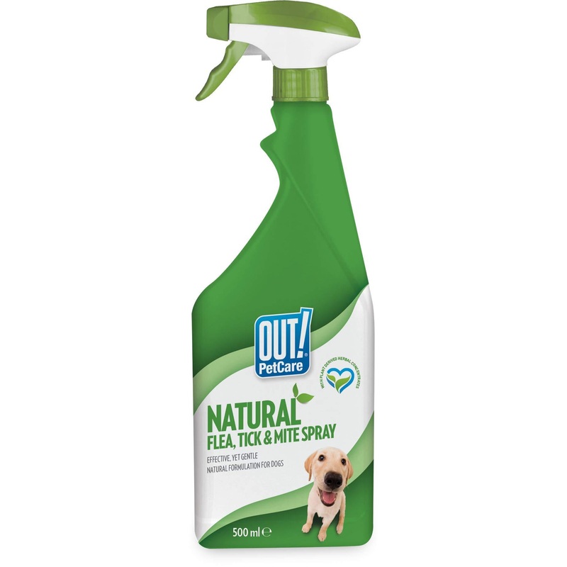 OUT! Natural Flea, Tick and Mite Treatment Spray, 500 ml