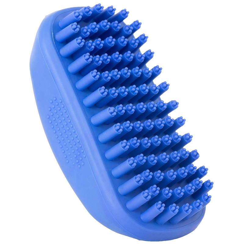 Scrubit Pet Bath Brush  Shampoo & Massage Soft Rubber Brush for Dogs Cats and Other Pets  Grooming Tool for Removing Shed Fur from Animals  Bathing Comb for Short & Long Pet Hair