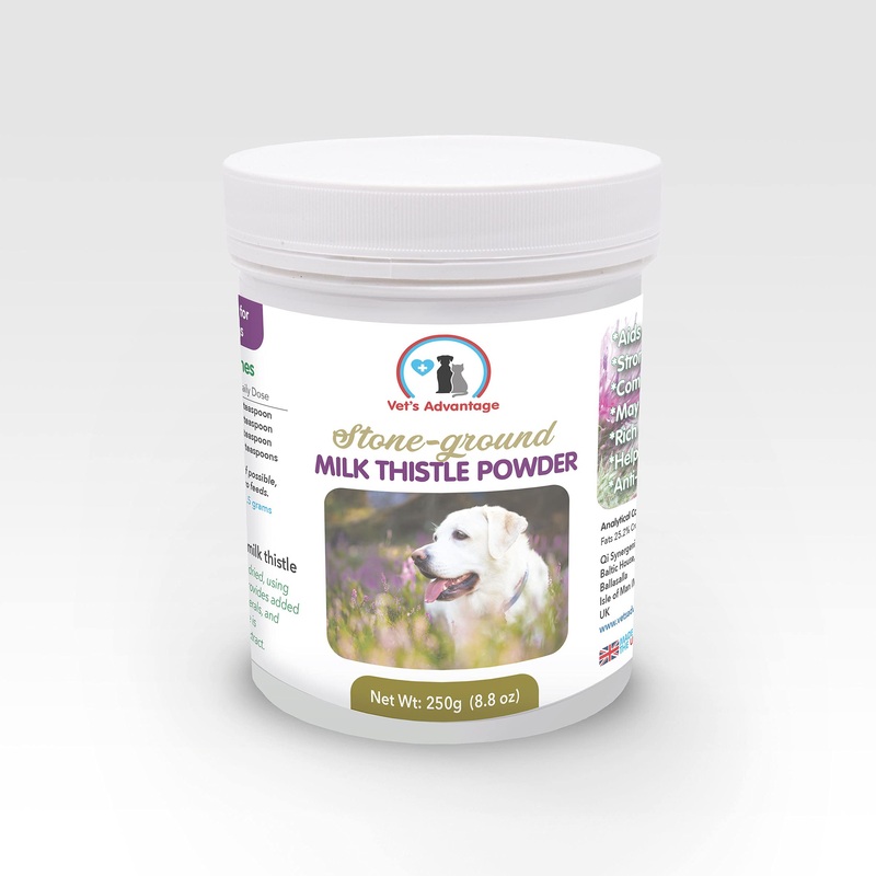 Vet’s Advantage 100% Pure Stone-ground Milk Thistle Powder for Dogs – for Optimal Liver Health & Detoxification