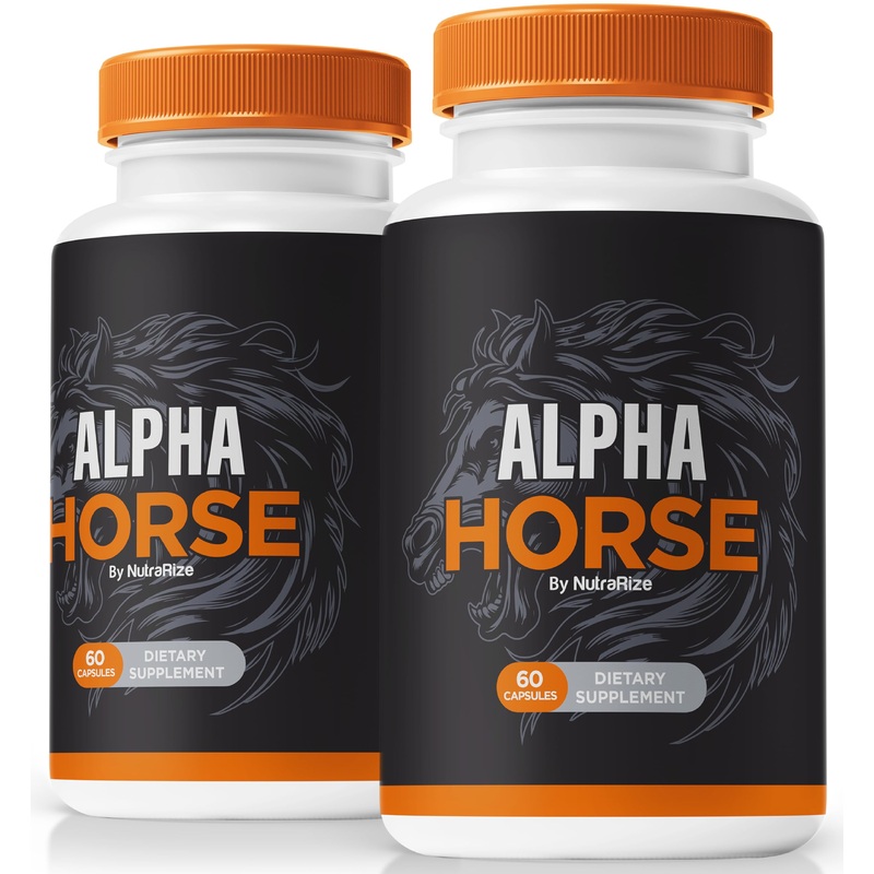 (2 Pack) Alpha Horse Capsules, Alpha Horse Official Formula Pills, AlphaHorse for Stamina & Performance, Alfa Horse Premium Once Daily Pill Pastillas, Alpha Hrse Complex (120 Capsules)
