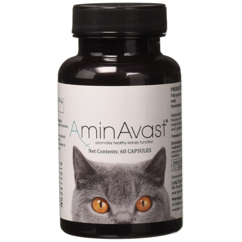 AminAvast Kidney Support Supplement for Cats and Dogs, 300mg – Promotes Natural Kidney Function – Aids in Health and Vitality of Aging Kidneys – Easily Administered – 60 Sprinkle Capsules