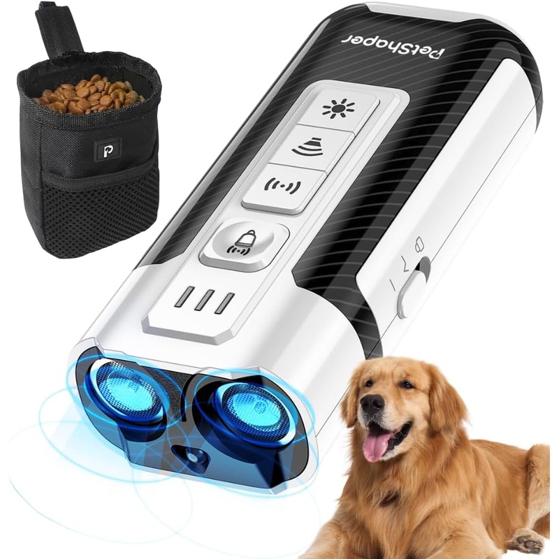 Barks No More Dog Training Device – Ultrasonic Bark Stopper – Indoor Anti Barking Device for Dogs – BarxBuddy Control Device – Effective Dog Bark Deterrent Devices