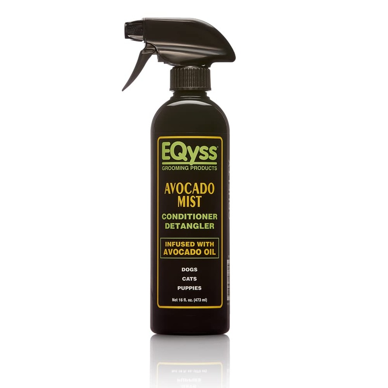 EQyss Avocado Mist Pet Spray Conditioner – Shines, Conditions, and Reduces Shedding, Weightless Leave in Spray – for Dogs, Cats, Puppies – Oil and Silicone Free, pH balanced, USA Made 16-Ounce