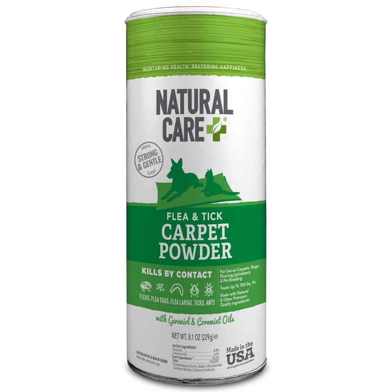 Flea and Tick Carpet Powder – Flea Treatment for Rugs, Carpet, or Pet Bedding – 8.1 Ounce Canister