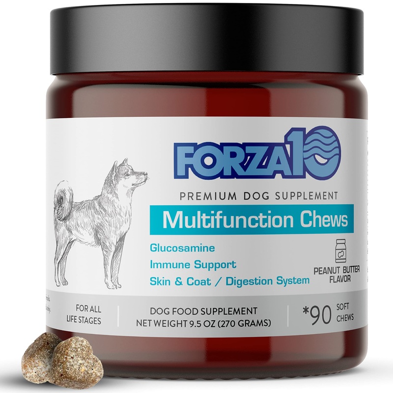 Forza10 Dog Vitamins Supplements, Dog Multivitamin Chews, Pet Vitamins for Dogs, Peanut Butter Flavor Dog Supplement, Multivitamin for Dogs, Senior Dog & Puppy Vitamins, Small to Large Breeds, 90 Ct.