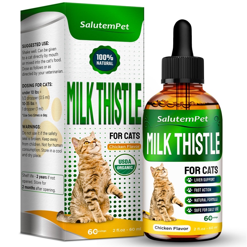 Milk Thistle for Cats | Cat UTI | Liver Support for Cats | Cat Milk Thistle | Feline UTI | Cat Cough | Milk Thistle Cats | Cat Urinary Tract | 2 Oz