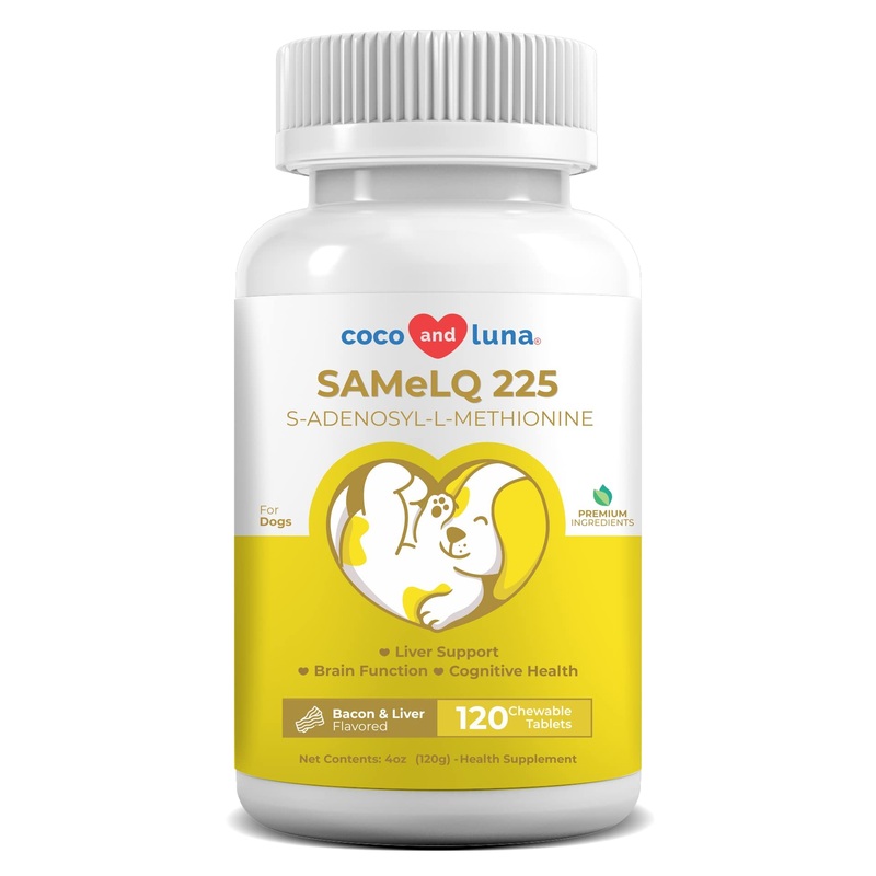 SAMe for Dogs – S-Adenosyl-L-Methionine, Liver Supplements for Dogs – Brain Supplement for Dogs, Promotes Cognitive Support, Liver Support Supplement Tablets