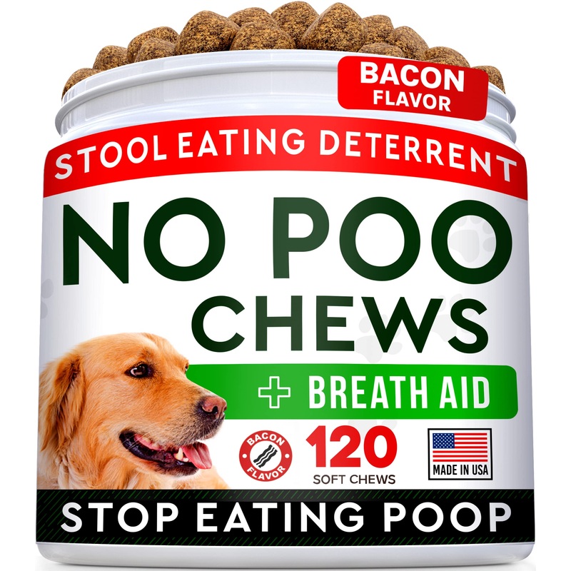 STRELLALAB No Poo Treats for Dogs – Coprophagia Stool Eating Deterrent – Digestive Enzymes – Gut Health & Immune Support – Stop Eating Poop – Bacon Flavor 120 Chews NO POO CHEWS 120Ct No Poo Chews
