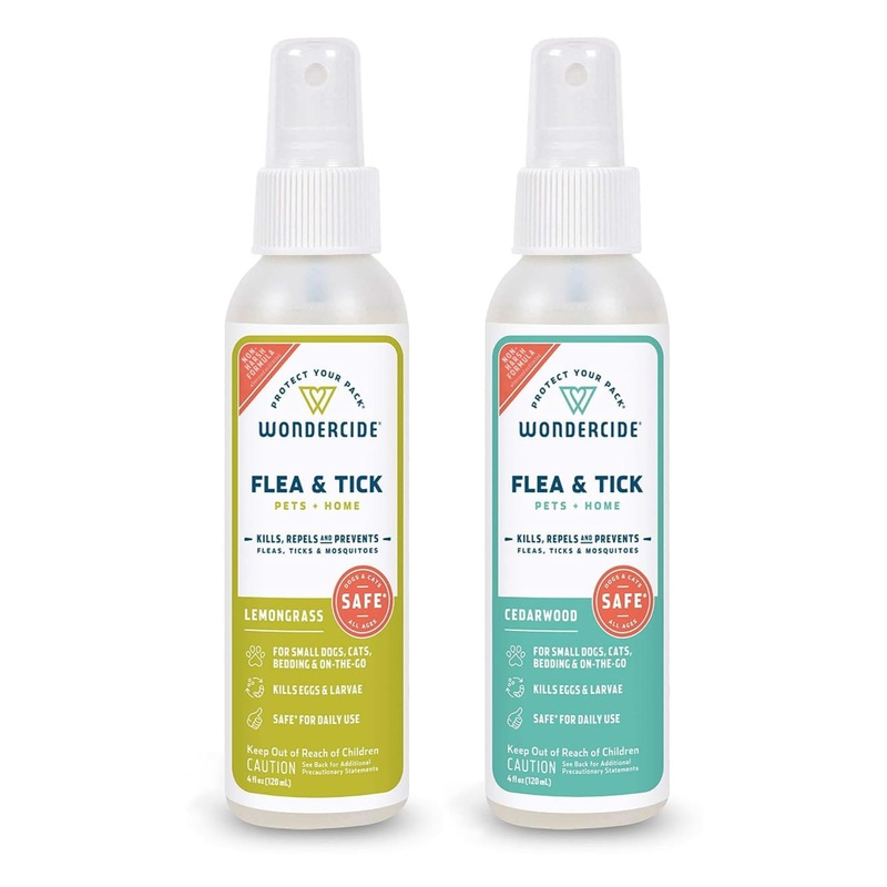 Wondercide – Flea, Tick and Mosquito Spray for Dogs, Cats, and Home – Flea and Tick Killer, Control, Prevention, Treatment – with Natural Essential Oils – 4 oz Lemongrass & Cedarwood 2-Pack