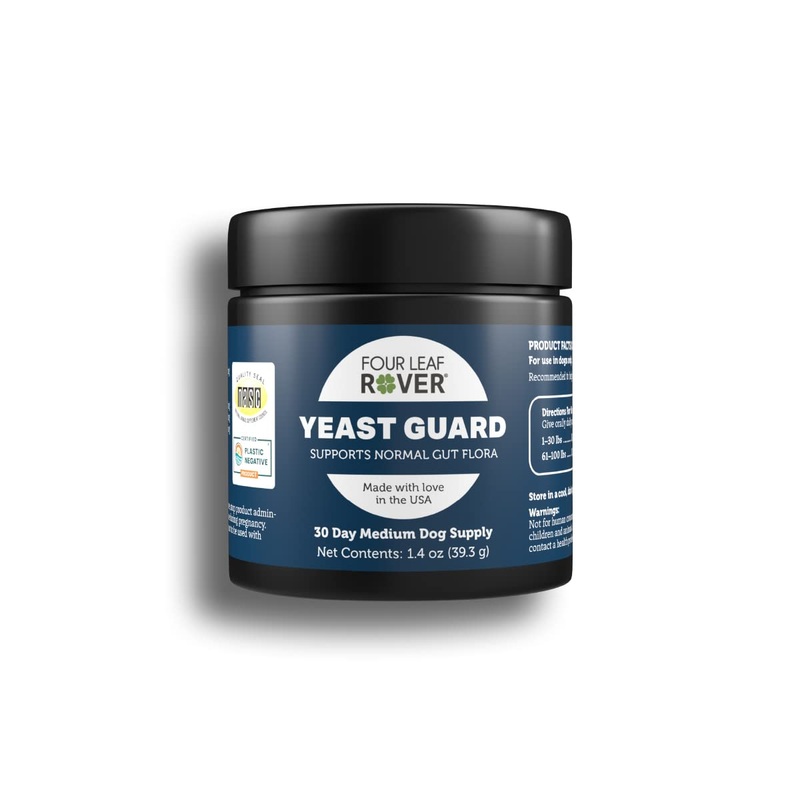 Yeast Guard – Dog Gut Health Probiotics Support Powder – Organic Herbs for Flora and Immune Support – 7 to 60 Day Supply, Depending on Dogs Weight – Vet Formulated – for All Breeds