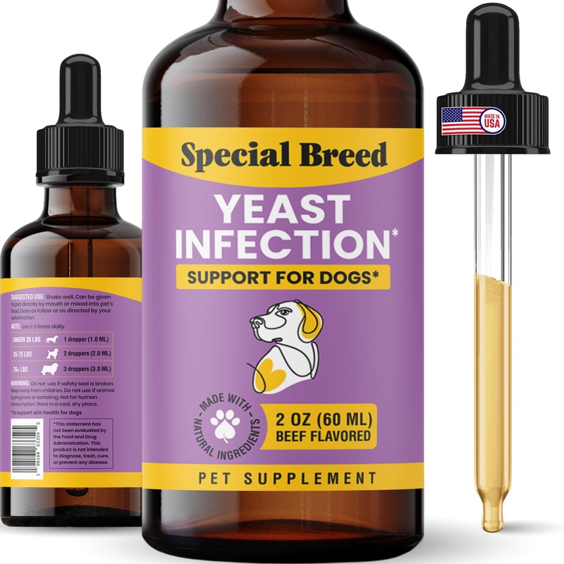 Yeast Infection Treatment for Dogs – Soothing Itch Relief, Ear Infection Treatment, Reduces Irritation & Inflammation, 2 oz