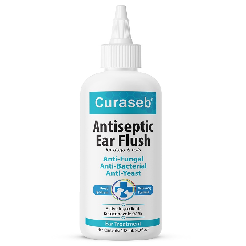 BEXLEY LABS Curaseb Cat & Dog Ear Infection Treatment – Stops Infections, Inflammation & Itchiness, Veterinary Strength 4oz (Pack of 1)
