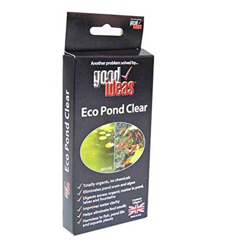 easylife lifestyle solutions Eco Pond Water Cleaner | Organic Formula Clears Dirt Naturally and Harmlessly | Microbes Leave Pond Bright & Healthy | Ideal for Aquatic Pets & Plants | From 2 Sachets