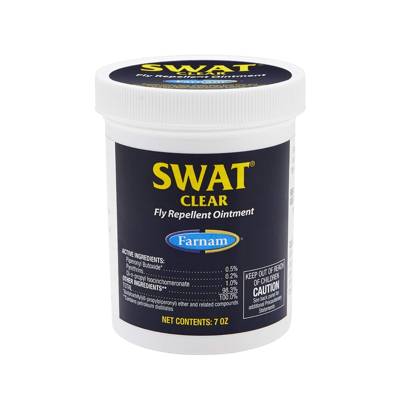 Farnam SWAT CLEAR Horse Fly Control for Horses, Ponies and Dogs, 7 ounce jar