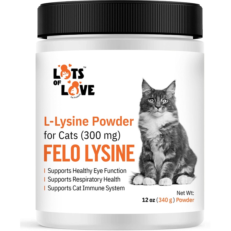 FELO LYSINE – L-Lysine Powder for Cats 300 mg (Thomas Pet Earlier), 12 oz 12 oz (340 g) Powder