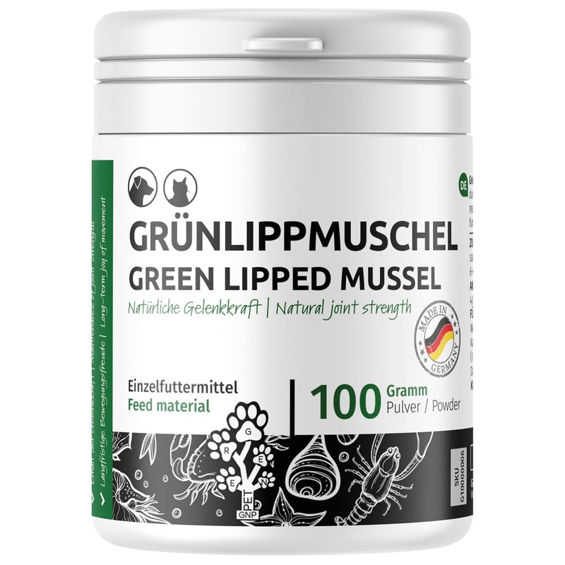 GreenPet green-lipped mussel for dogs and cats 100g – natural green-lipped mussel powder to support joint function, green-lipped mussel for dogs and cats, high acceptance