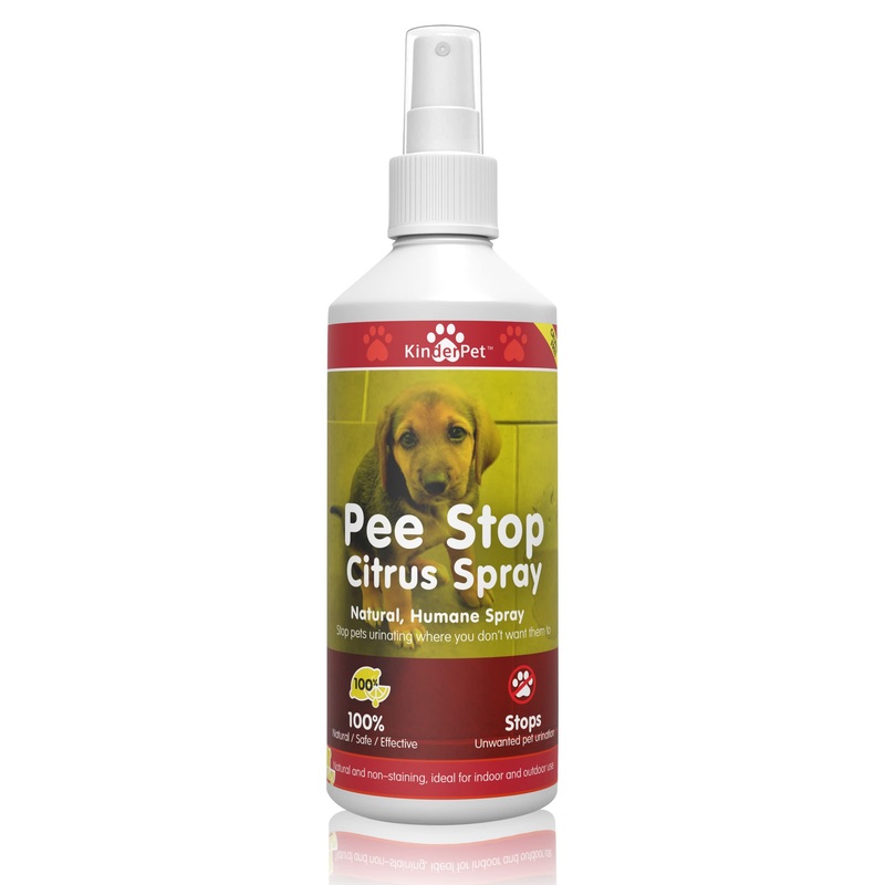 KinderPet Pee Stop Spray Urine Stop for Cat and Dog Repellent Stop Cats and Dogs Repeat Marking Indoors and Outdoors 100% Natural Enzyme Urine Destroyer 250 ML