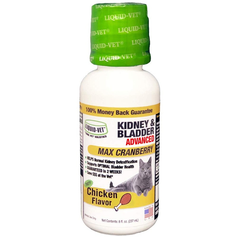Liquid-Vet Advanced Kidney & Bladder Supplements for Cats with Cranberry + D-Mannose | Cat Kidney Support | Cat Urinary Tract Health Chicken 8