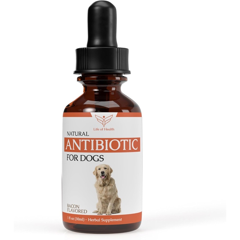 Natural Antibiotics for Dogs | Dog Antibiotics | Supports Dog Allergy Relief | Dog Itch Relief | Dog Allergy Support | Dog Multivitamin | Pet Antibiotics | Dog Antibiotic | 1 Pack: Bacon Flavor