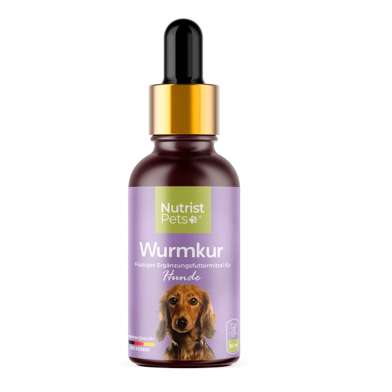 nutrist New: Natural worm treatment alternative – Vegan liquid made from herbs for the stomach and intestines in case of worm infestation – Perfect as a worm treatment for dogs – Ideal for deworming – 50ml