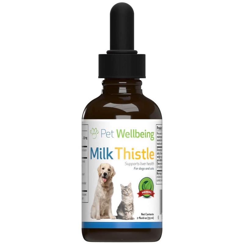 Pet Wellbeing – Milk Thistle for Cats – Natural Support for Feline Liver health – 2oz (59ml)