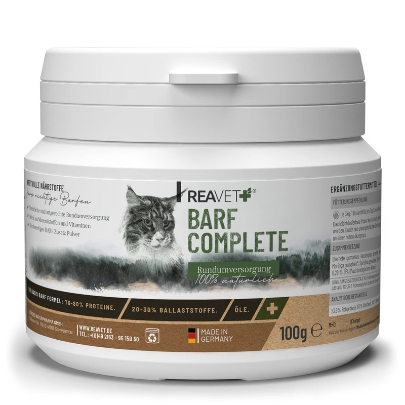 ReaVET Barf Complete Cat for 5 months – Barf all-round care for cats, Barf for cats, Barf supplement for cats, cat vitamins for cats and cat minerals