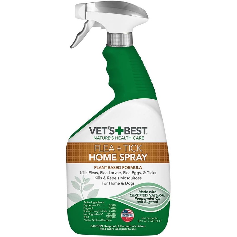 Vet’s Best Flea and Tick Easy Spray | Flea Treatment for Dogs and Home |Plant-Based Formula | 6.3 Ounces