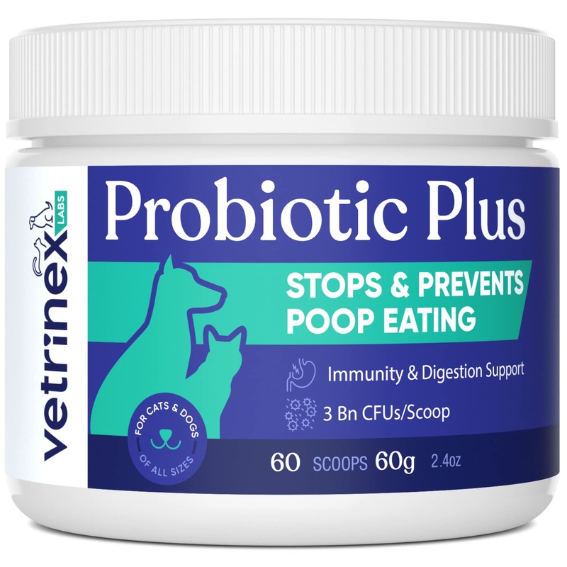Vetrinex Labs Coprophagia Poop Eating Deterrent & Prevention, Stop & Prevent Stool Eating Treatment – Probiotics for Dogs, Cats and Puppies – Forbids Dog from Eating Poop – Probiotic Powder Original 60 gram