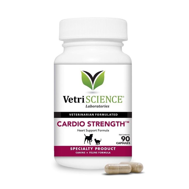 VetriScience Laboratories Cardio Strength, 90 Capsules – Supports Blood Flow, Immune System and Energy Levels for Dogs and Cats