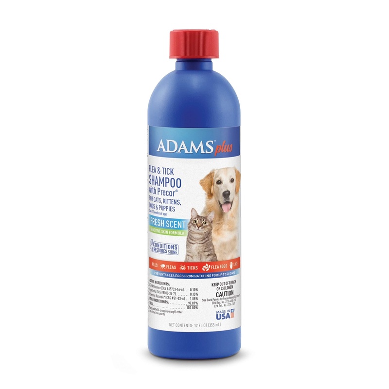 Adams Plus Flea & Tick Shampoo with Precor 12 Ounces
