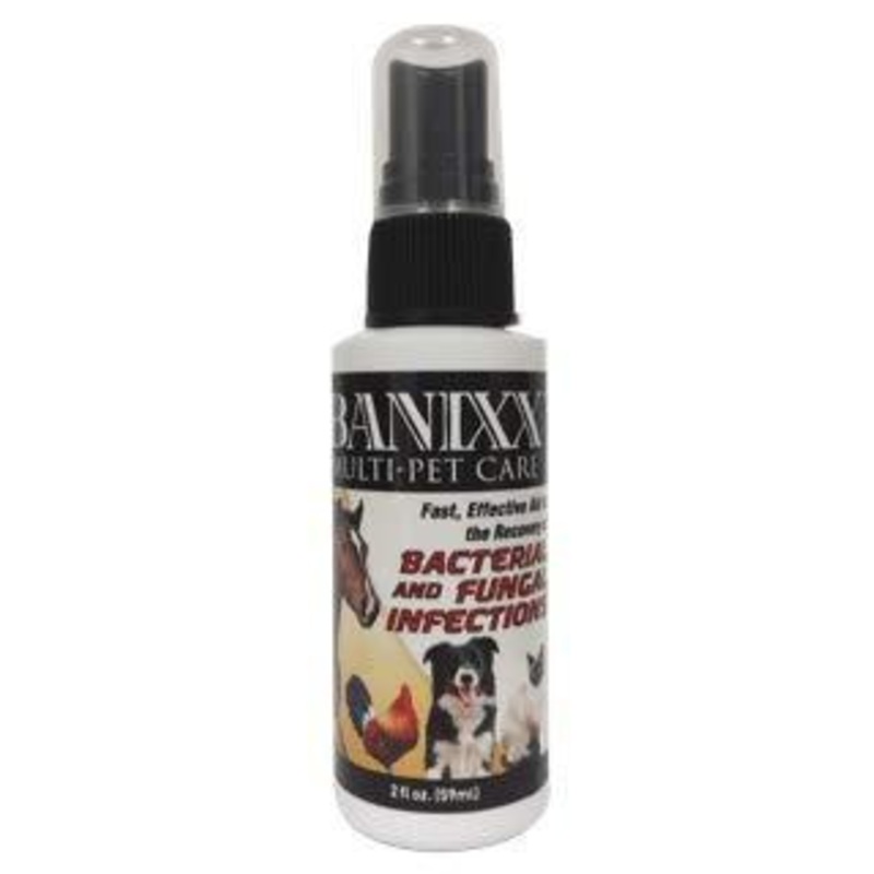 BANIXX Dog/Cat Ear Infection, Hot Spot & Ringworm Treatment, Itchy Skin Relief & Ear Cleaner-2oz
