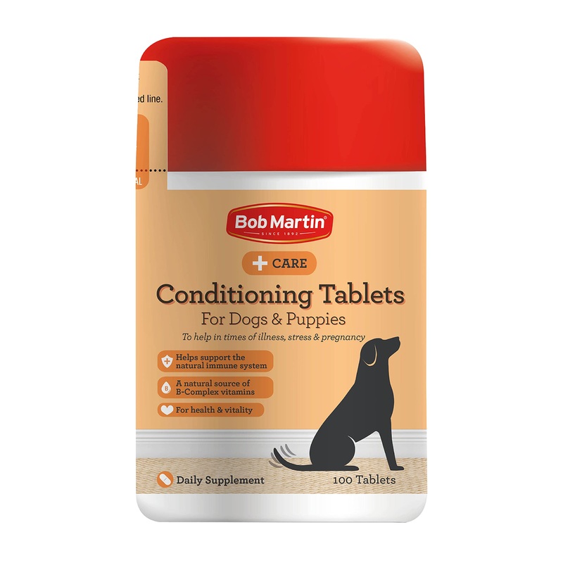 Bob Martin | Delicious Conditioning Tablets for Dogs, Rich in Vitamins | Supports Healthy Immune System | Nutritional Savoury Treat (100 Tablets)