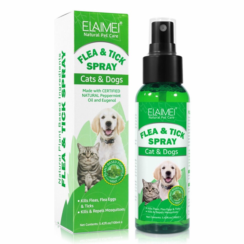 Flea & Tick Spray for Dogs & Cats – Natural Organic Lavender Essential Oils Pets Care Treatment Anty Fleas and Ticks Killer (100ml) 100ml Flea & Tick Spray