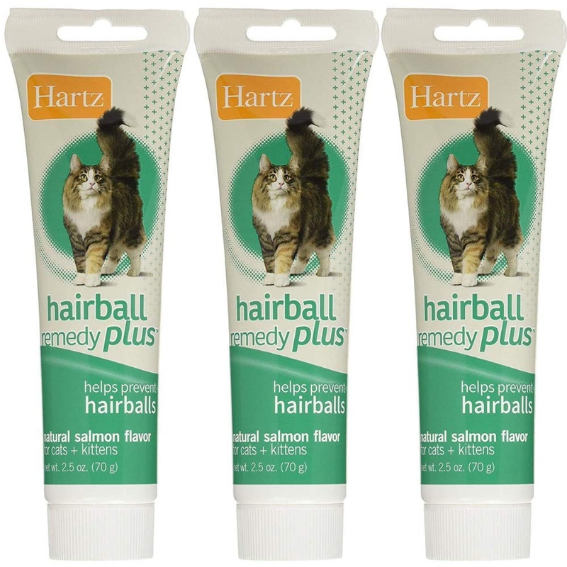 Hartz Hairball Remedy Plus Salmon Flavored Paste for Cats and Kittens (Pack of 3) (Salmon, 3)