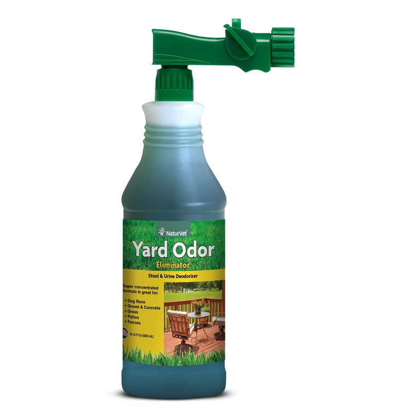 NaturVet  Yard Odor Eliminator  Eliminate Stool and Urine Odors from Lawn and Yard  Designed For Use on Grass, Plants, Patios, Gravel, Concrete & More 32-oz bottle