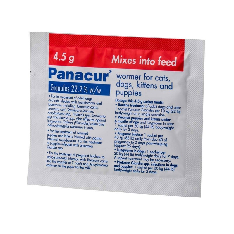 Panacur Cat/Dog Worming Granules, 4.5 g- Pack of 3 sachets