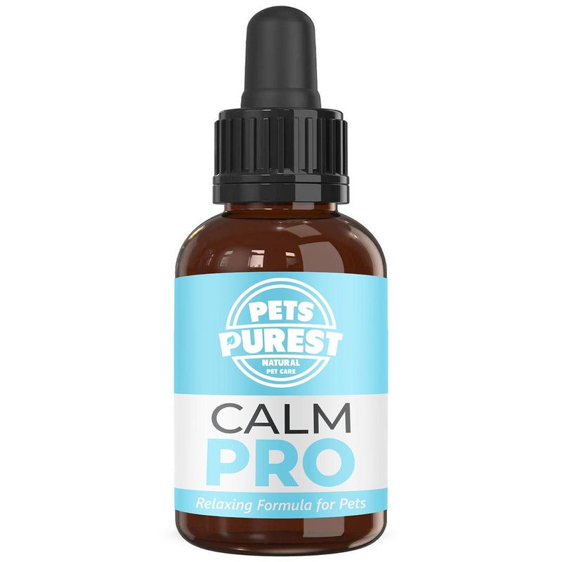 Pets Purest 100% Natural Calm PRO Dog Anxiety Relief Calming Aid Supplement for Dogs Cats Horses Rabbits Birds Pets. Anxiety & Stress When Home Alone, Aggression, Loud Noises, Fireworks & Kennels 50ml