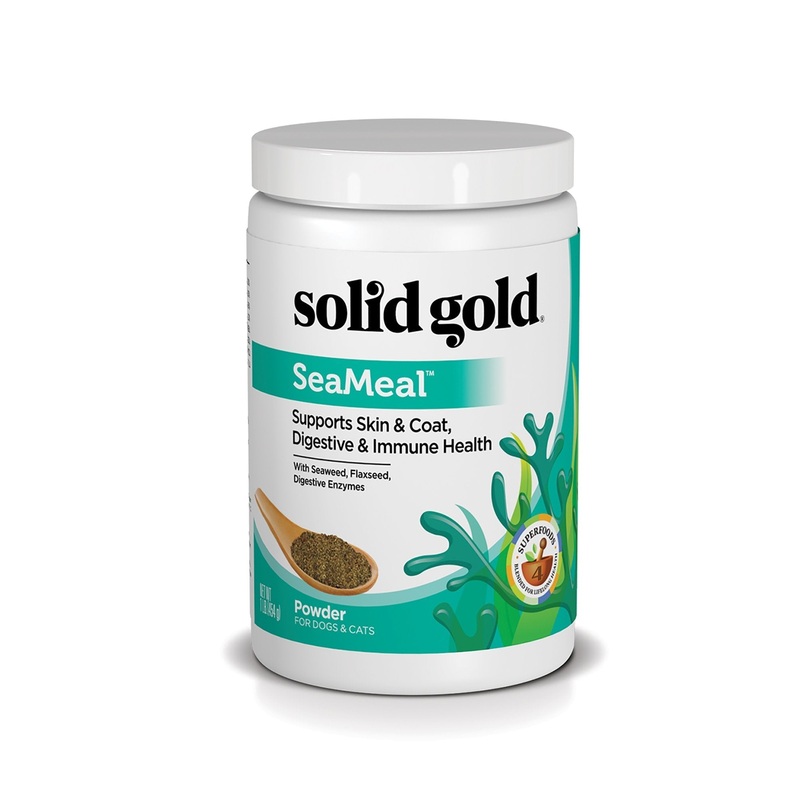Solid Gold SeaMeal Kelp-Based Supplement for Skin & Coat, Digestive & Immune Health in Dogs & Cats; Natural, Holistic Grain-Free Supplement Powder 1 lb