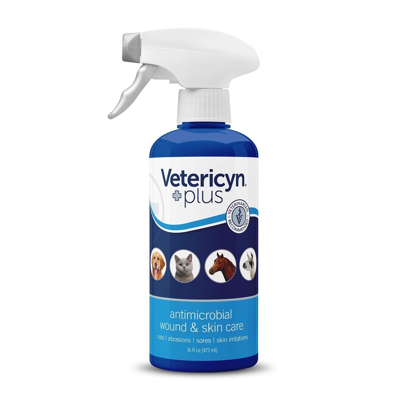 Vetericyn Plus Wound and Skin Care. Spray to Clean Cuts and Wounds. 16-Ounce Trigger All Animal