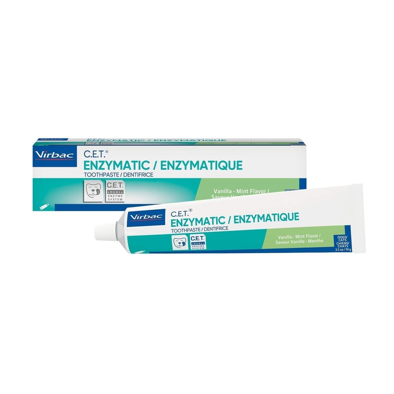 Virbac CET Enzymatic Toothpaste| Eliminates Bad Breath by Removing Plaque and Tartar Buildup | Best Pet Dental Care Toothpaste Vanilla Mint
