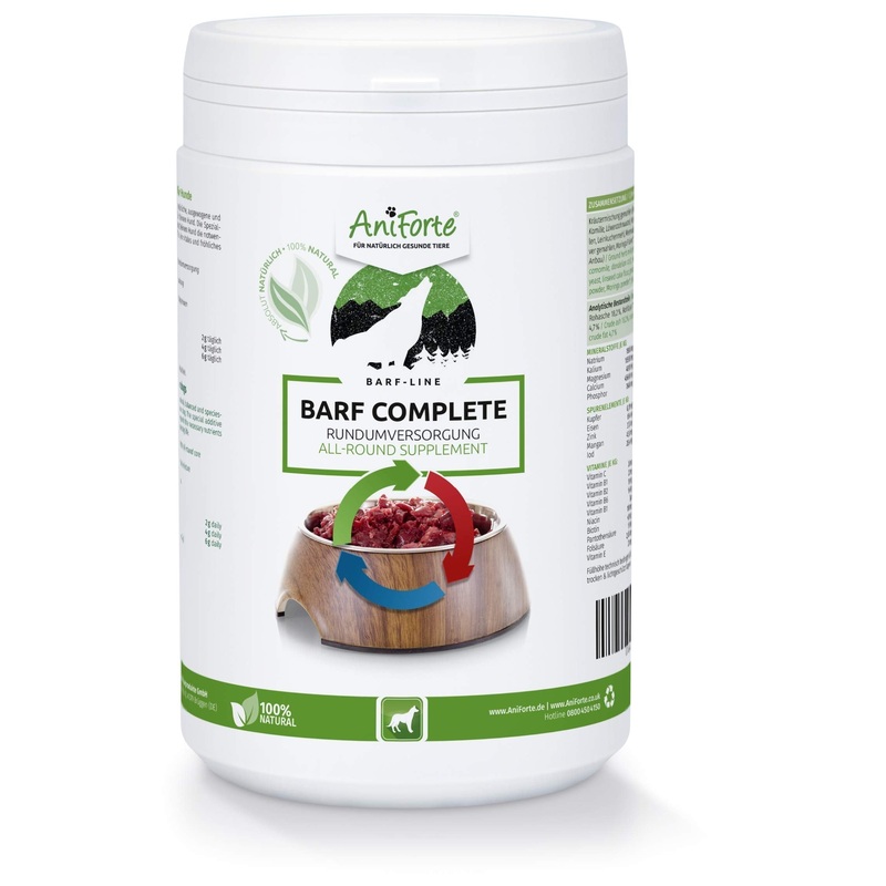 AniForte BARF Complete 500g for Dogs – 100% Natural Barf Supplement with Minerals, Vitamins and Herbs – Premium Quality, Rich in Calcium & Ideal as Daily All-Round Care for Raw Food Diets