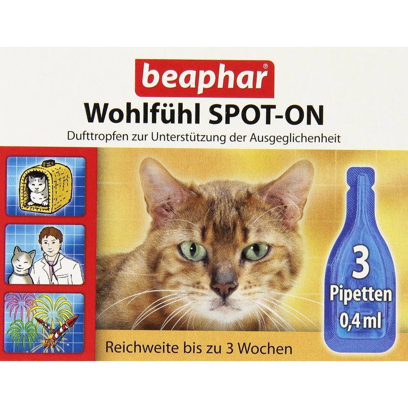 Beaphar Calming Spot-On for Cats, 3 x 0.4 ml