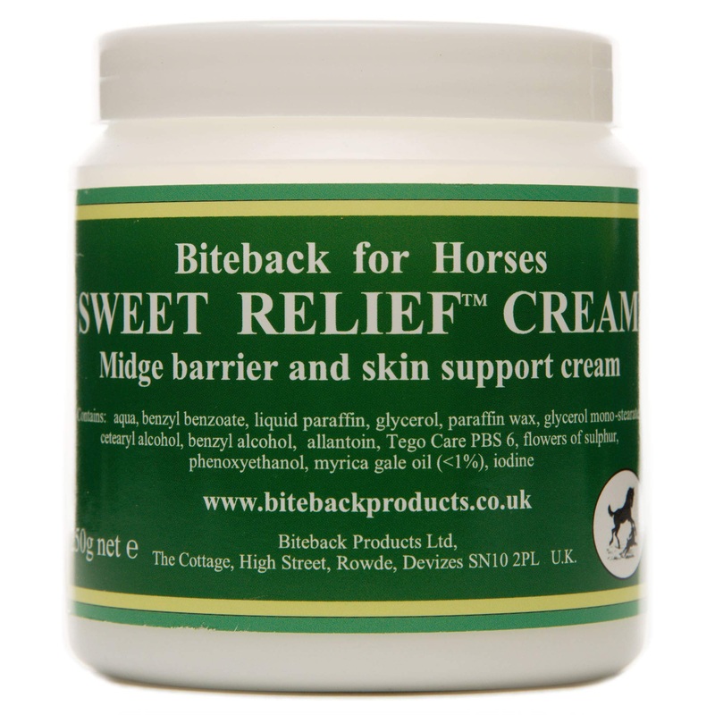 Biteback Products ‘Sweet Relief’ Midge Barrier and Skin Support Cream for Horses 250g