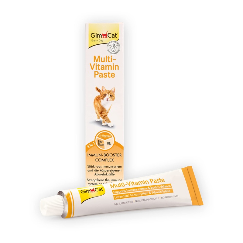GimCat Multi-Vitamin Paste – This healthy cat snack activates and strengthens the immune system – 1 tube 50 g (Pack of 1)