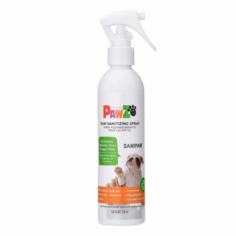 PawZ SaniPaw Dog Paw Cleaner and Odor Eliminator Spray, 8 Oz Paw Sanitizer and Dog Repellent Spray, 1 Pack 1 Count (Pack of 1)