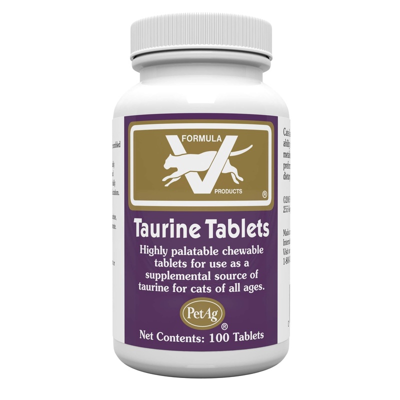 PetAg Taurine Tablets for Cats – Highly Palatable Taurine Supplement For Cats of All Ages – 250 mg – 100 Count