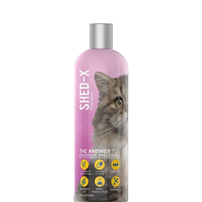 Shed-X Shed Control Shampoo for Cats, 8 oz  Reduce Shedding  Shedding Shampoo Infuses Skin and Coat with Vitamins and Antioxidants to Clean, Release Excess Hair and Exfoliate